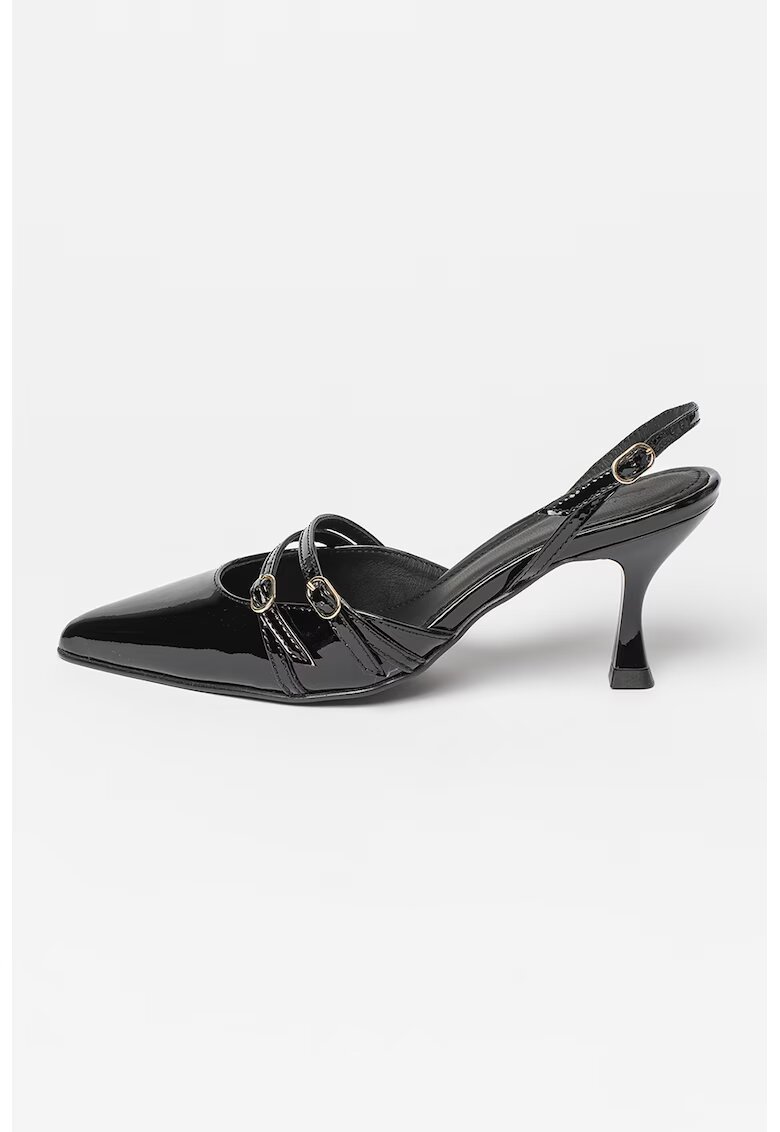 Alohas Pantofi slingback din piele lacuita Joelle - Negru