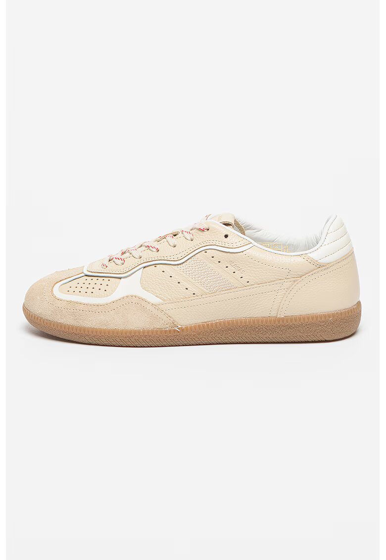 Alohas Pantofi sport low-cut de piele cu garnituri de piele intoarsa - Crem/Bej deschis