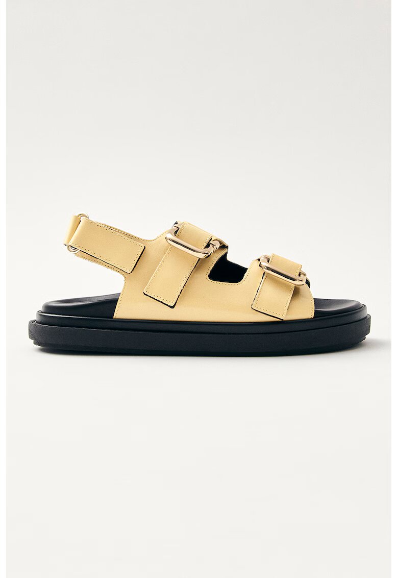 Alohas Sandale de piele cu velcro Harper - Bej
