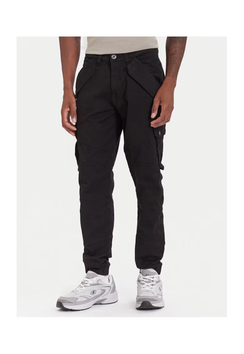 ALPHA INDUSTRIES Pantaloni pentru barbati - bumbac/elastan - negru