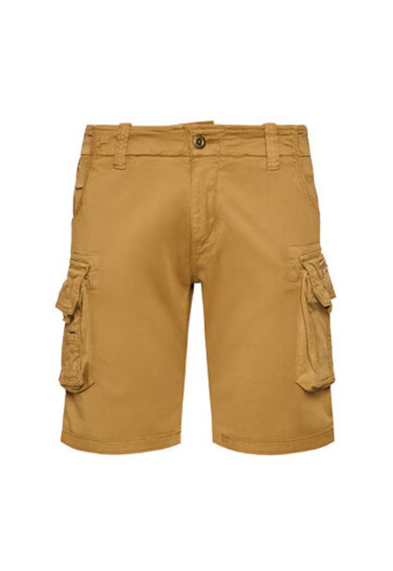ALPHA INDUSTRIES Pantaloni scurti barbati 176203 13 - Bumbac - Maro - Maro