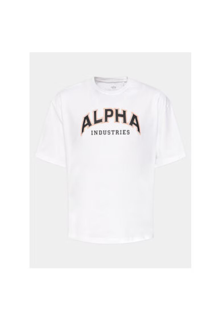 ALPHA INDUSTRIES Tricou barbati 146501 - Bumbac - XL INTL - Alb