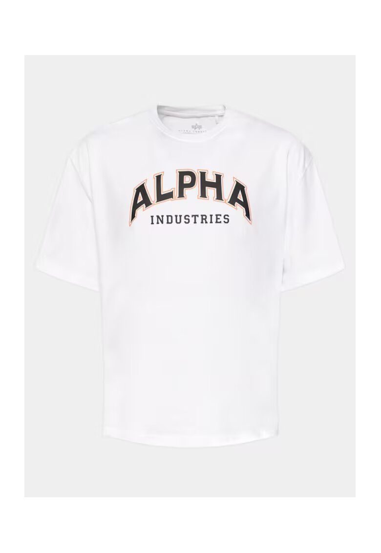 ALPHA INDUSTRIES Tricou barbati - 863029 - Alb - Bumbac
