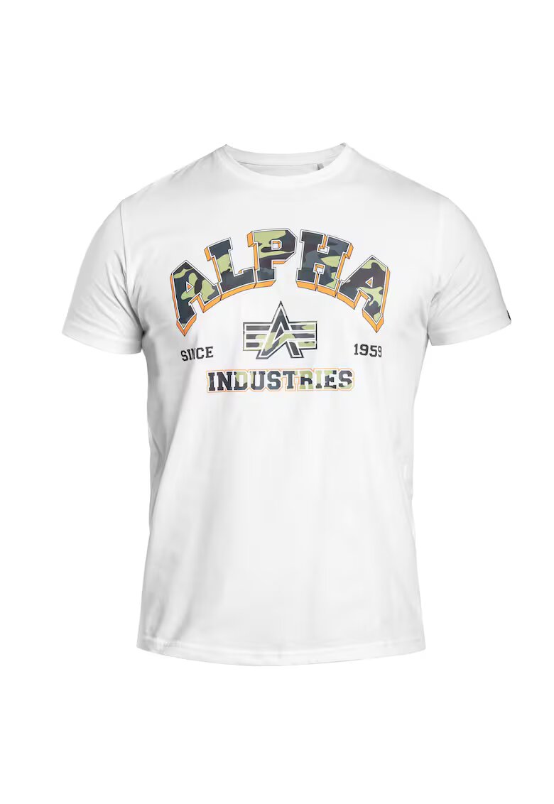 ALPHA INDUSTRIES Tricou sport barbati 1582 - Bumbac - Alb