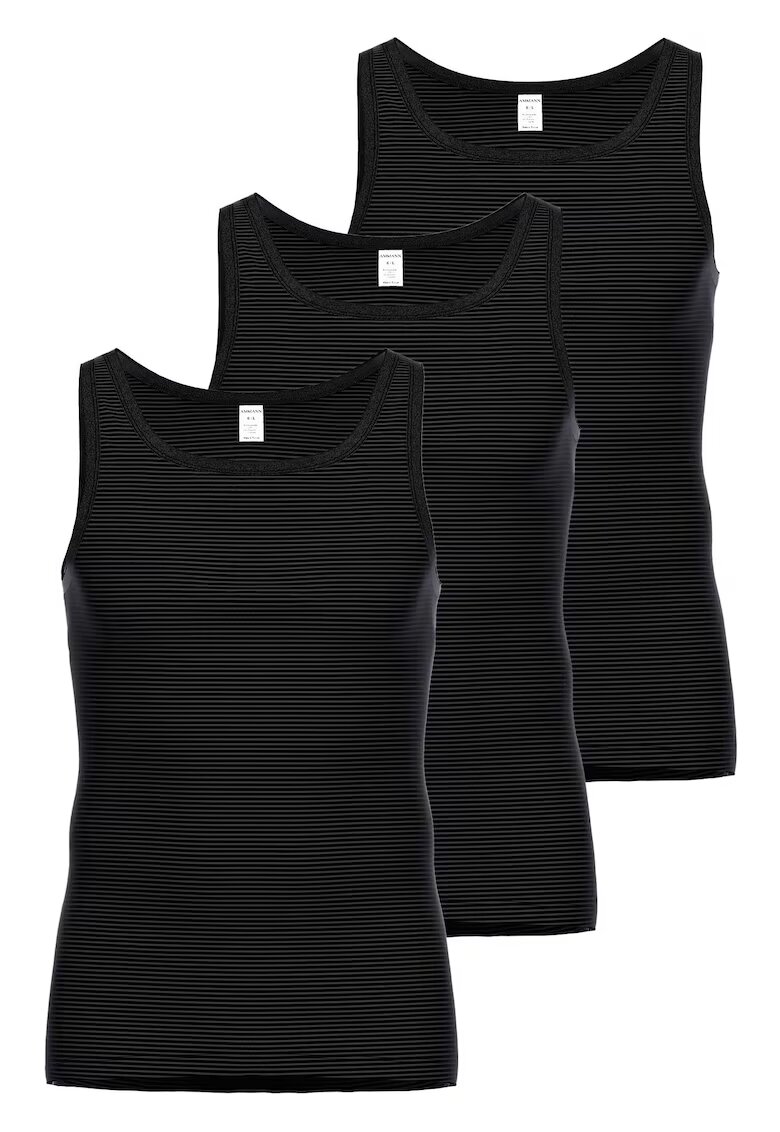 Ammann Set de topuri din amestec de bumbac - 3 piese - Gri antracit