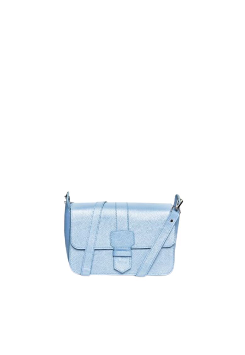 ANNA FELLINI Geanta dama piele - Adora - blue - 27x14x18 cm