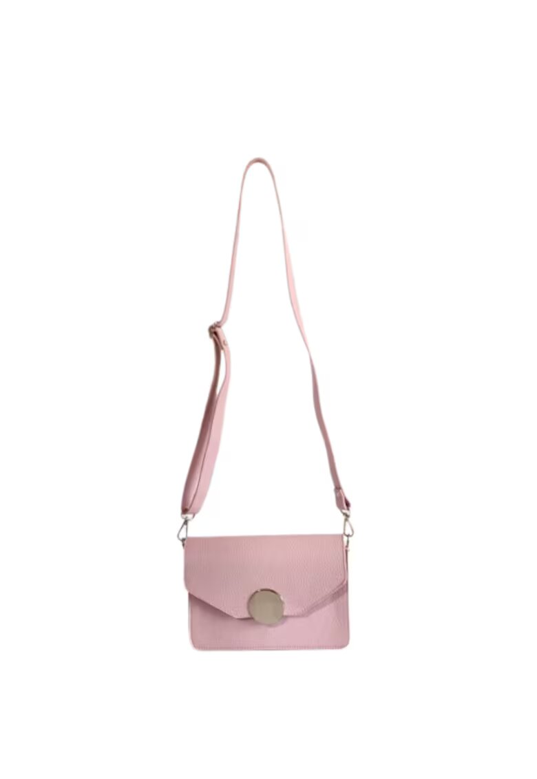 ANNA FELLINI Geanta dama piele - Carmen - roz - 22x10x15 cm