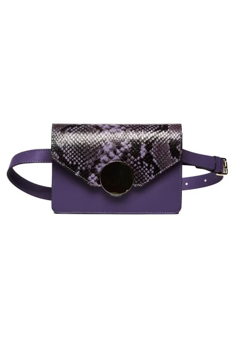 ANNA FELLINI Geanta dama piele - Cora - mov - 22x10x15 cm