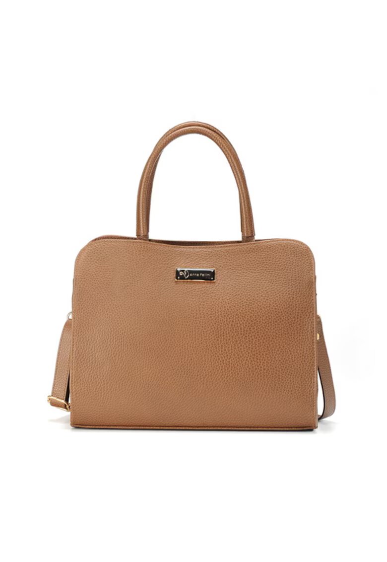 ANNA FELLINI Geanta dama piele - Hanna 4B - 32x10x27 - Maro