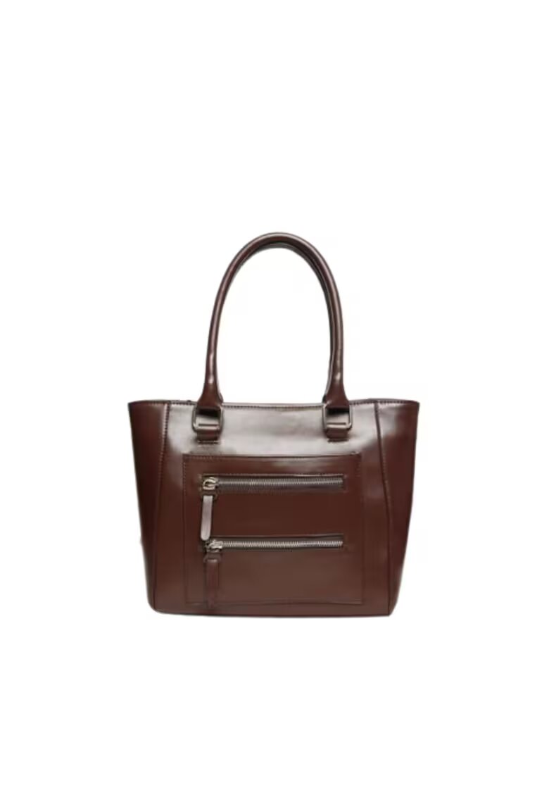 ANNA FELLINI Geanta dama piele - Isla - maro - 25x9x24 cm