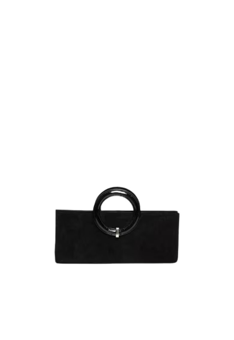 ANNA FELLINI Geanta dama piele - Nancy - negru - 34x5x15 cm