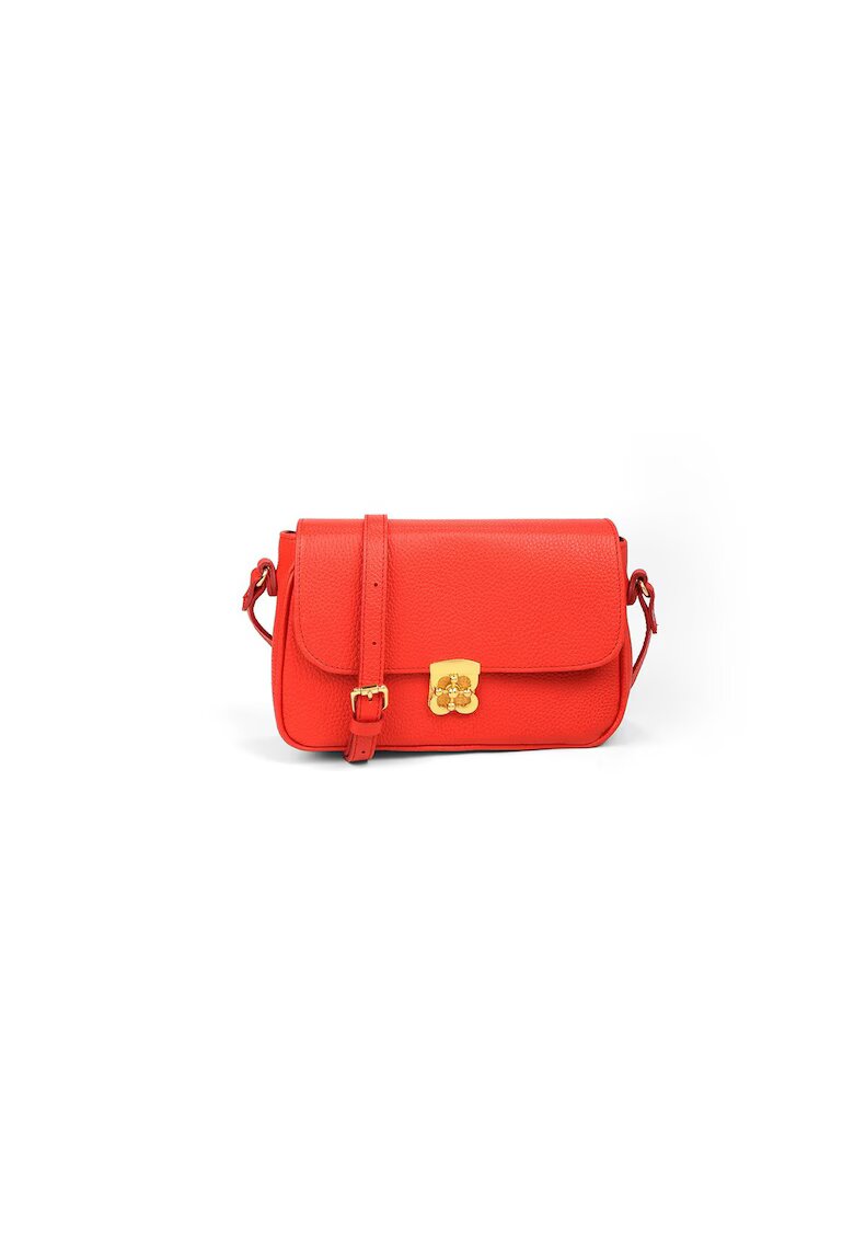 ANNA FELLINI Geanta de umar Gina - piele naturala - maner reglabil - coral