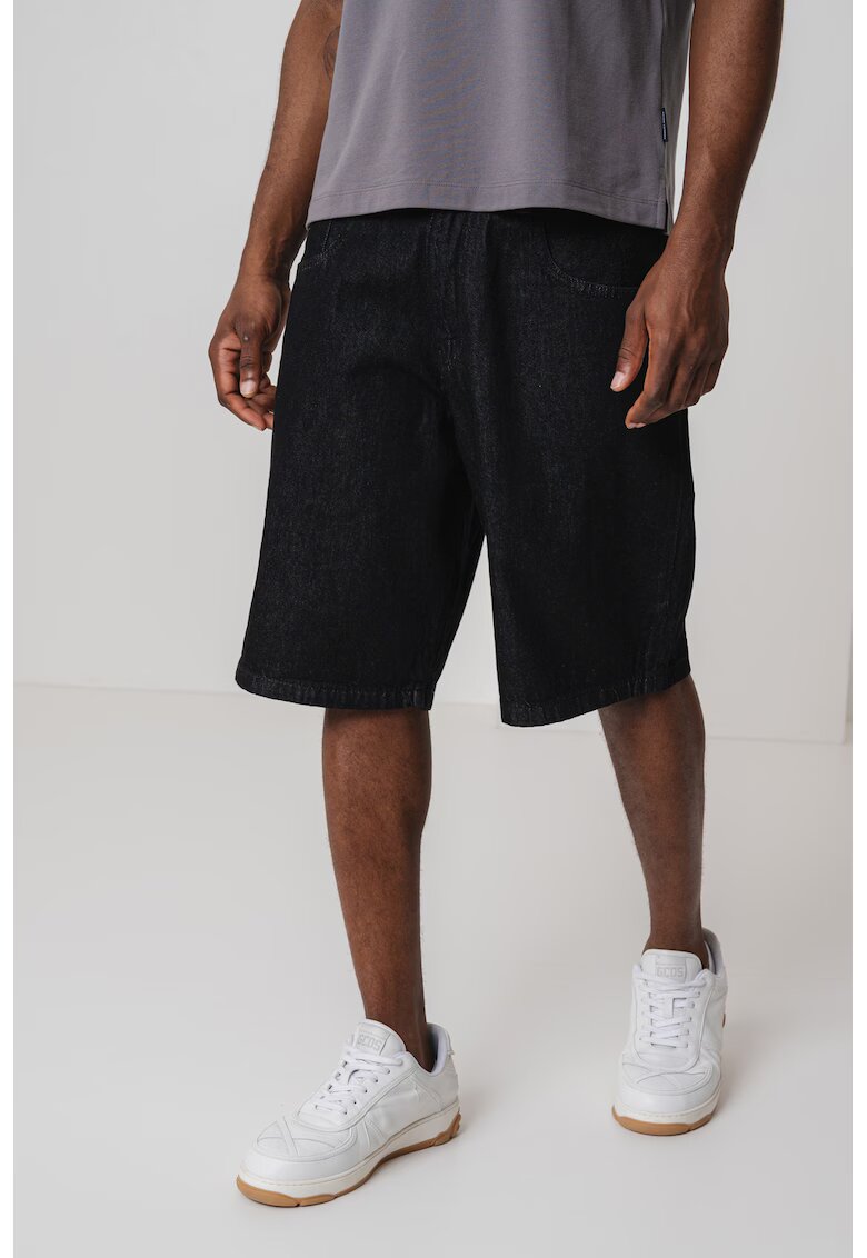 Armani Exchange Blugi scurti - Negru melange