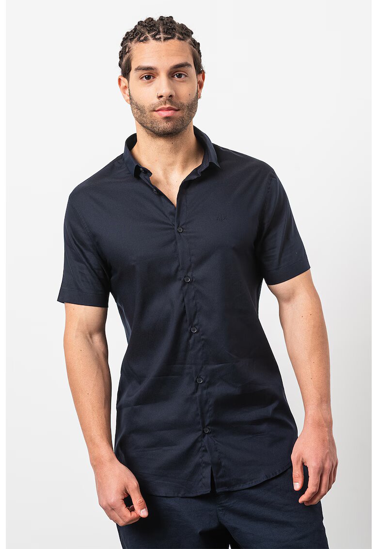 Armani Exchange Camasa cu maneci scurte - Albastru ultramarin