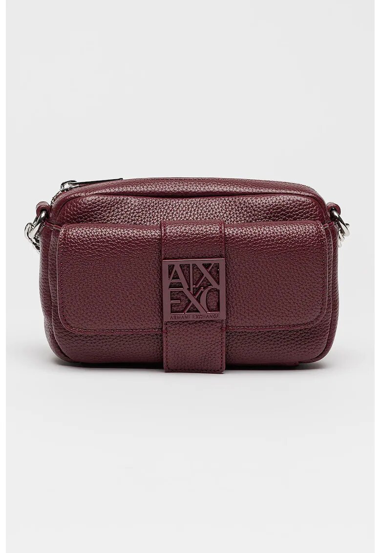 Armani Exchange Geanta crossbody cu bareta din lant - Violet tyrian