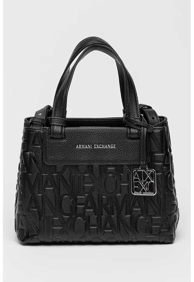Armani Exchange Geanta cu logo - maner si accesoriu - Negru