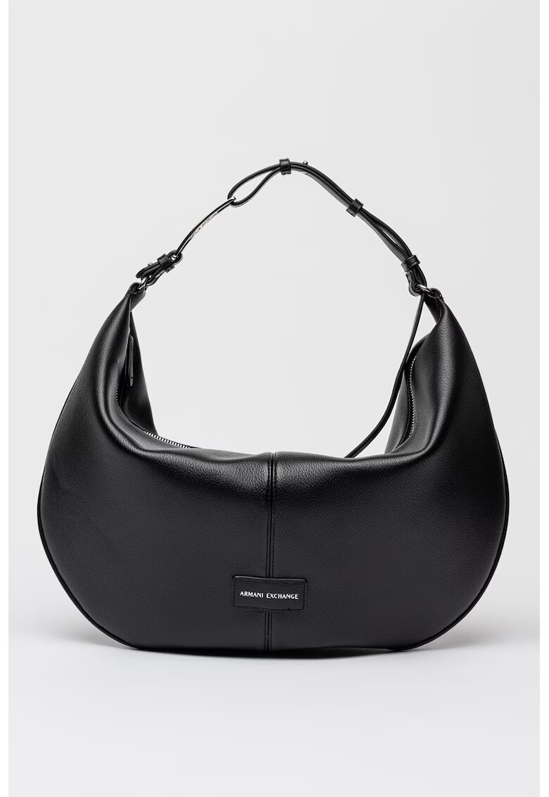 Armani Exchange Geanta hobo uni cu bareta ajustabila - Negru