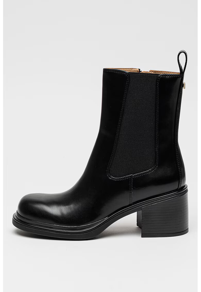 Armani Exchange Ghete de piele ecologica lacuita cu fermoar - Negru