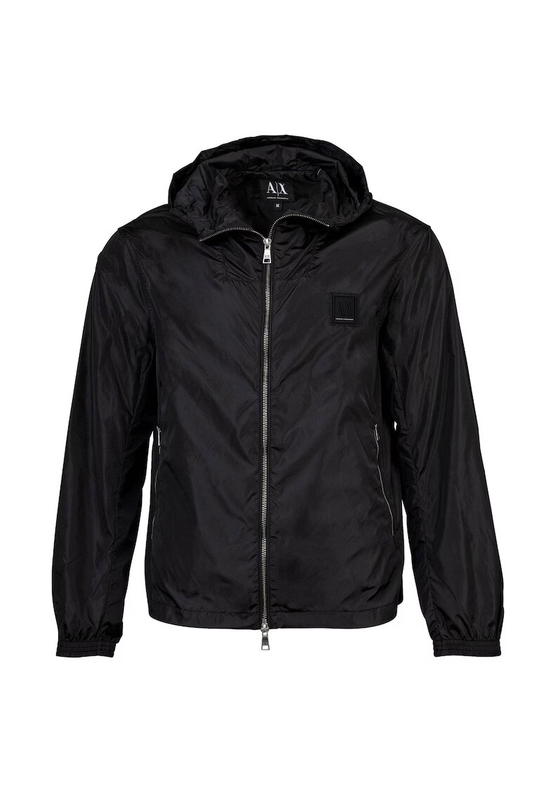 Armani Exchange Jacheta cu fermoar si buzunare laterale - Negru