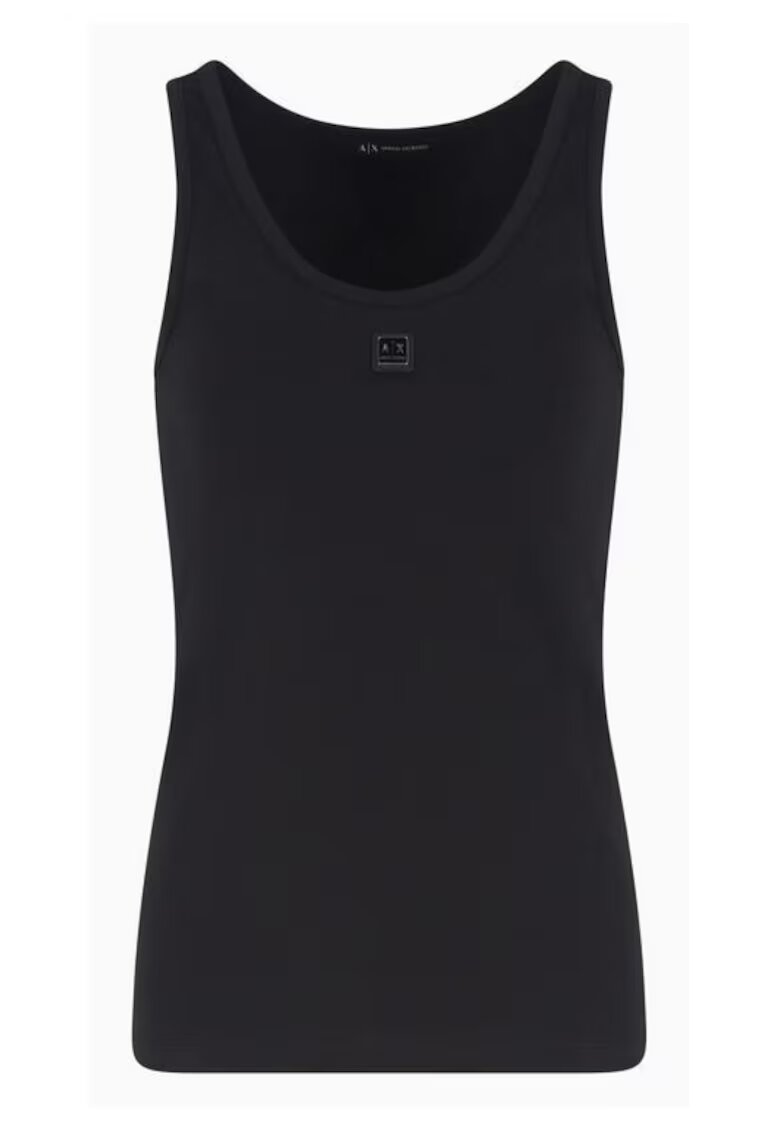 Armani Exchange Top din jerseu cu aplicatie logo discreta