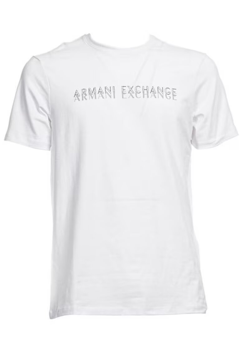 Armani Exchange Tricou cu logo pe piept -