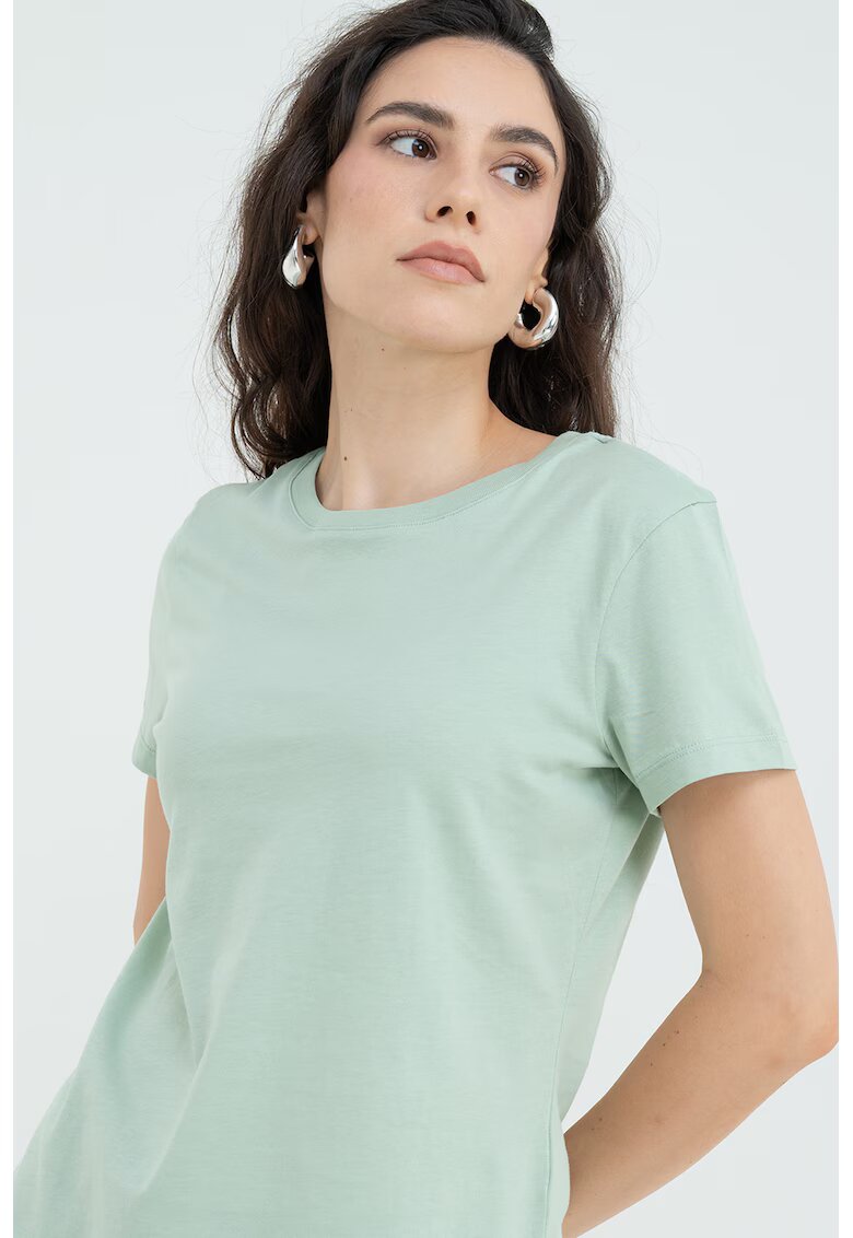 Armani Exchange Tricou regular fit cu imprimeu logo lateral - Verde menta