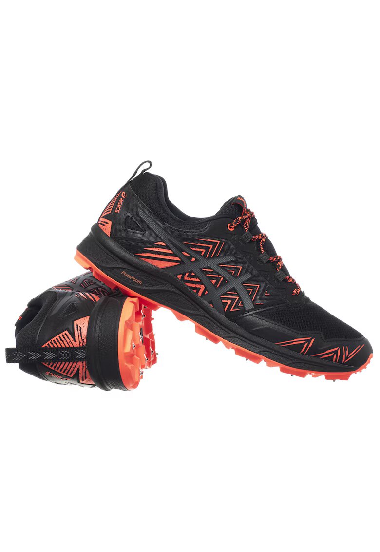 asics Pantofi sport barbati - GEL-FujiSetsu 3 G-TX - negru-portocaliu - material sintetic-textil - impermeabili