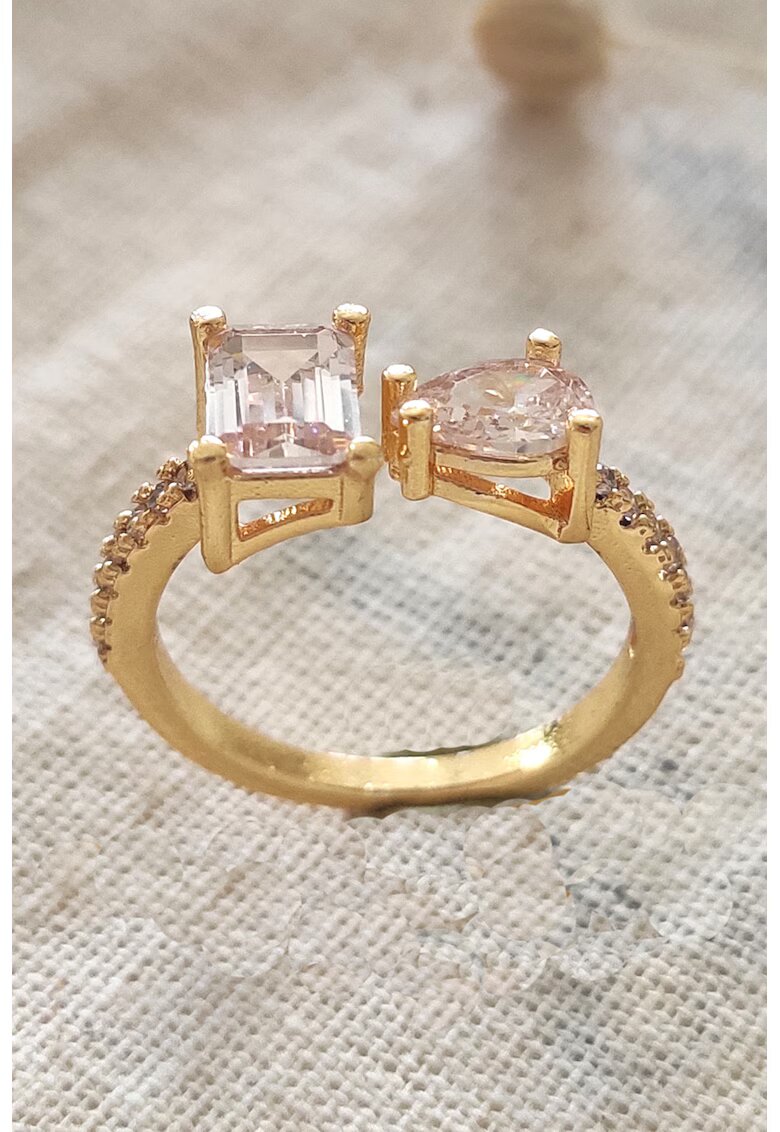Atelier Miu Inel ajustabil cu zirconia - Auriu
