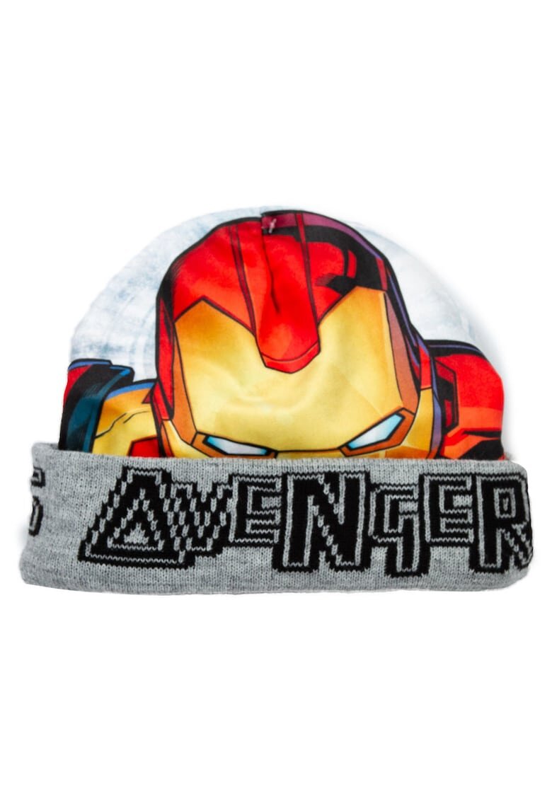 Avengers Caciula copii gri - 52 cm - reversibil Iron Man/Kapitan America - material poliester