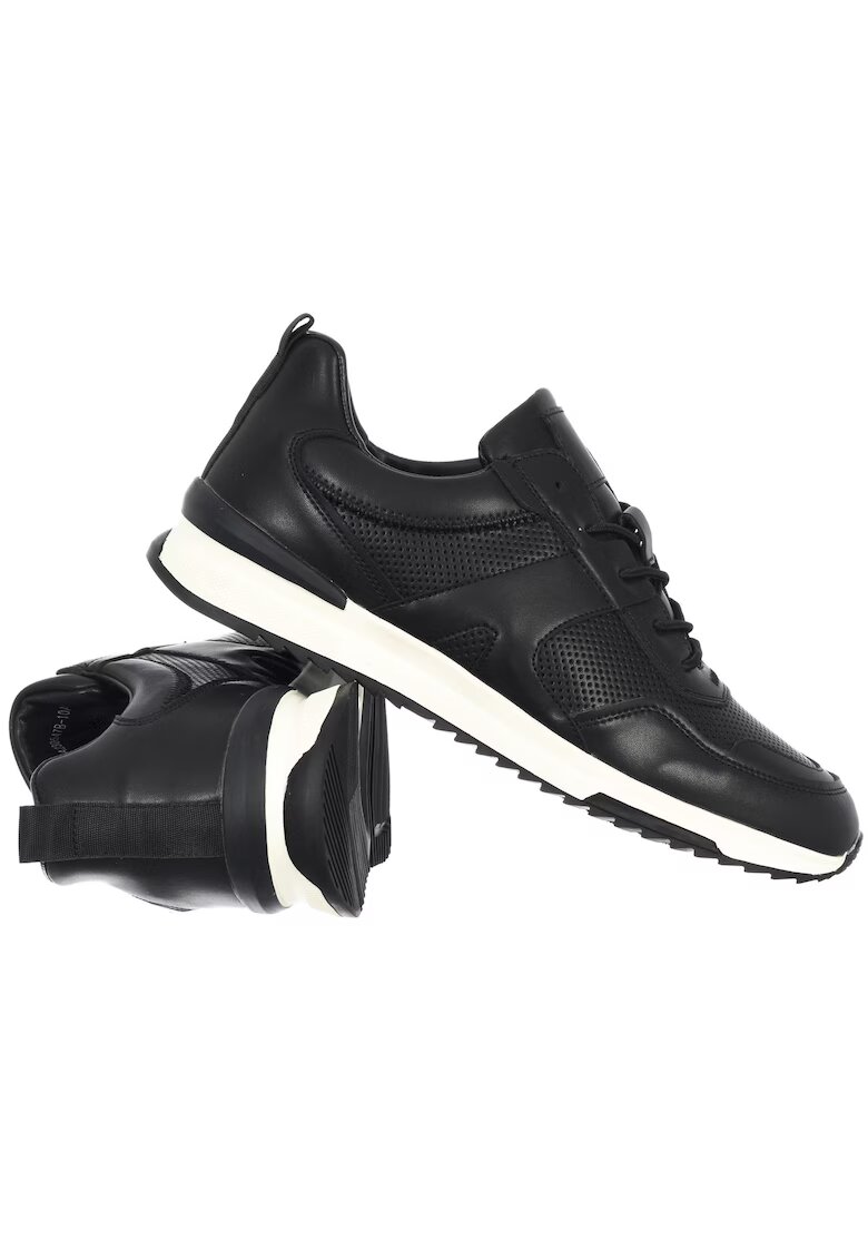 B ORIGINALS Tenisi barbati negru piele naturala - Negru