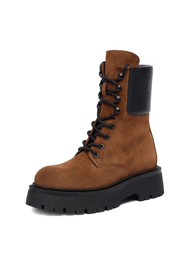 BADURA Bocanci dama model EO-AMIRA-8002 - piele naturala - maro -