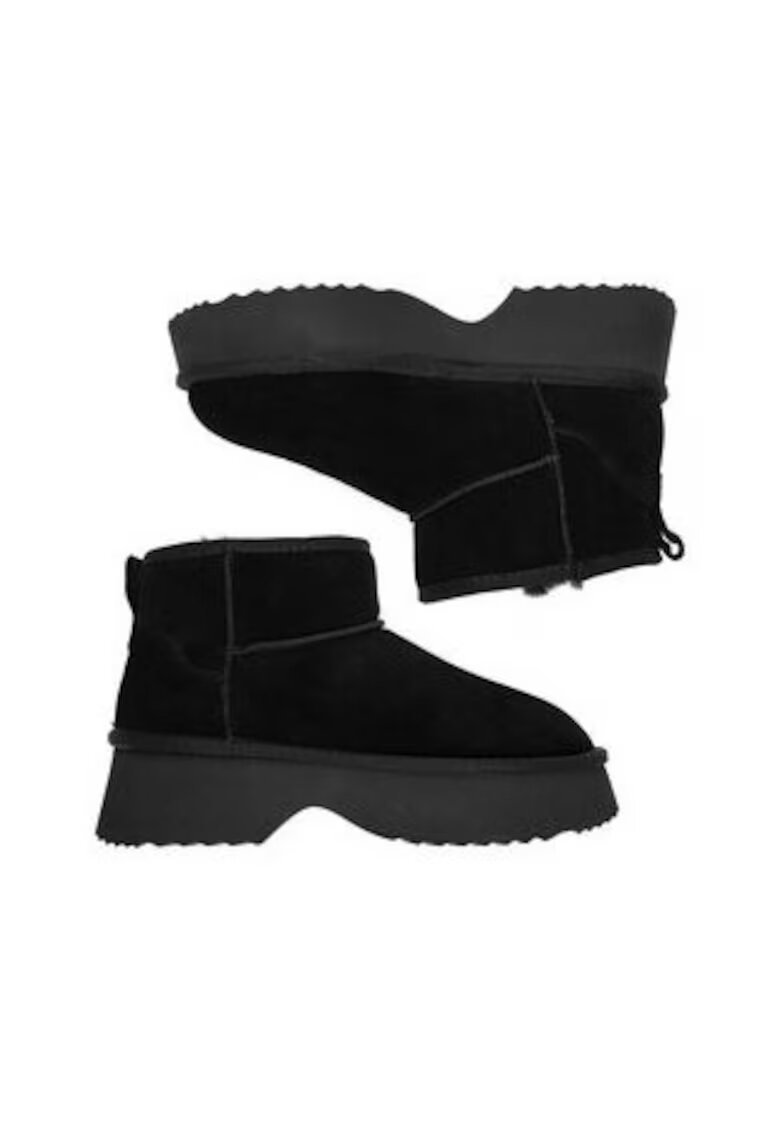 BADURA Cizme dama slip-on - negru - piele naturala - material sintetic