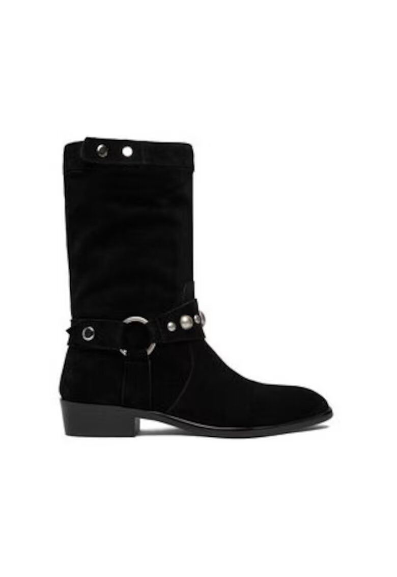 BADURA Ghete dama model EO-CAPRI-V1778-303 - piele naturala - negru - slip-on - benzi elastice