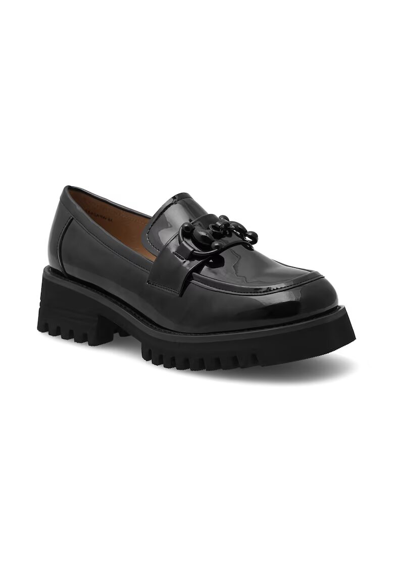 BADURA Mocasini dama - 380573 - Piele lacuita - Negru