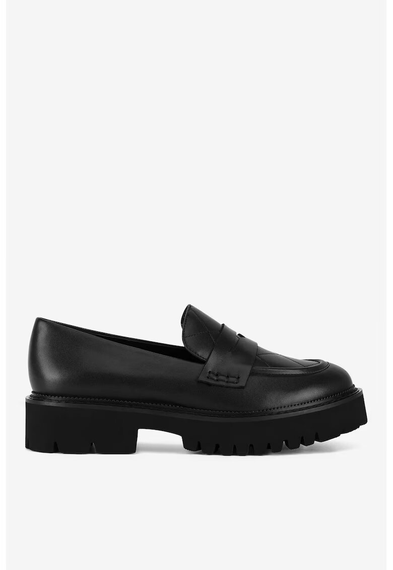 BADURA Mocasini dama 5905588955849 - Piele naturala - Negru - Negru
