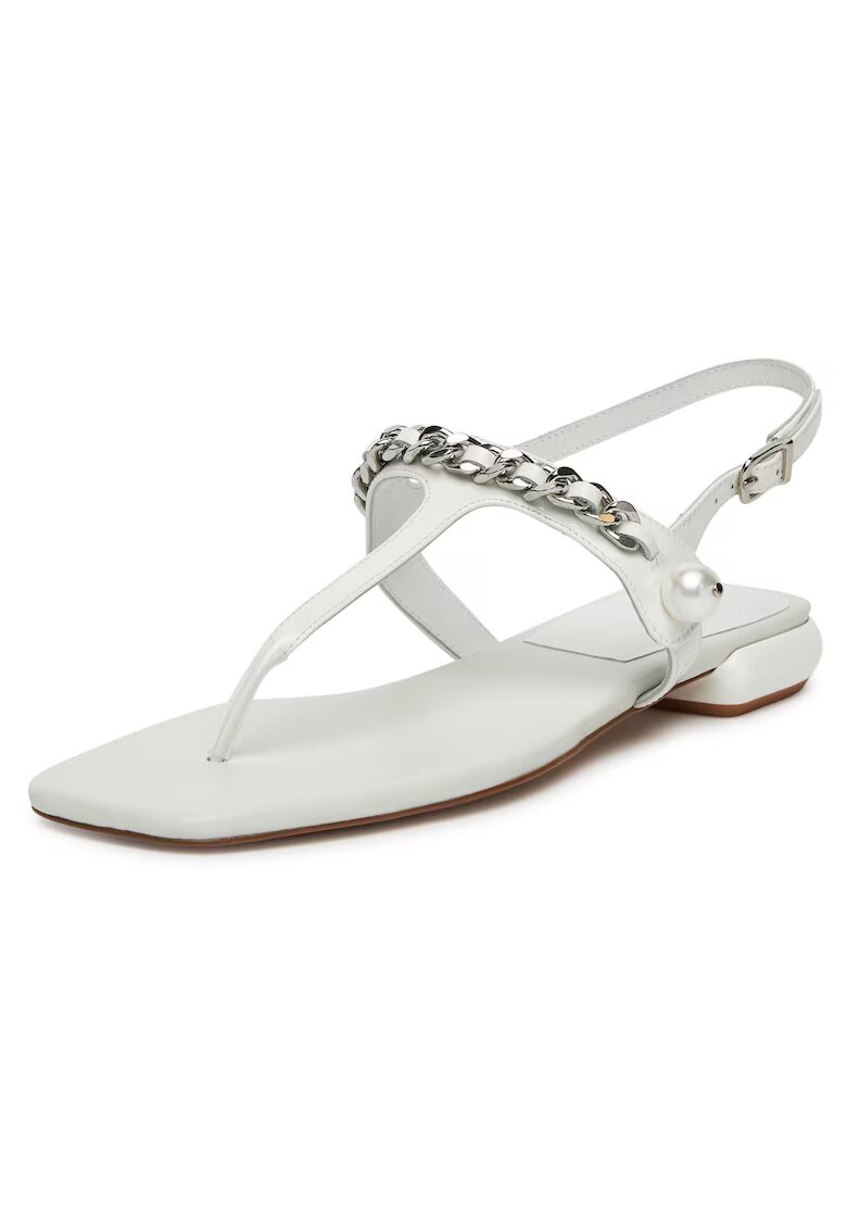 BADURA Sandale dama piele naturala - alb - 2.5 cm tocul