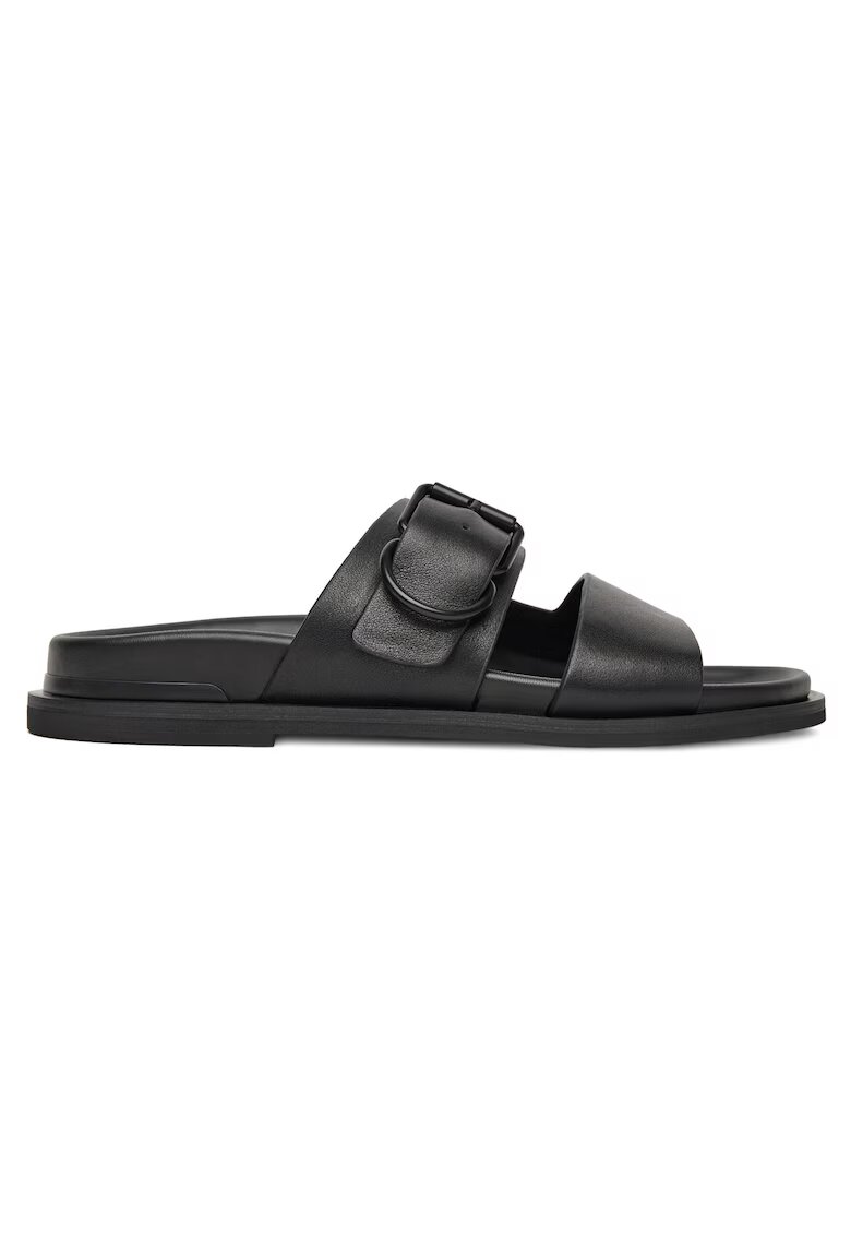 BADURA Slapi dama FLOWER-LT778-93 - piele naturala - negru