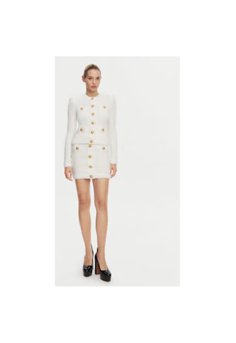 Balmain Fusta Dama - 305313751 - Bumbac - Viscoza - Alb - Alb