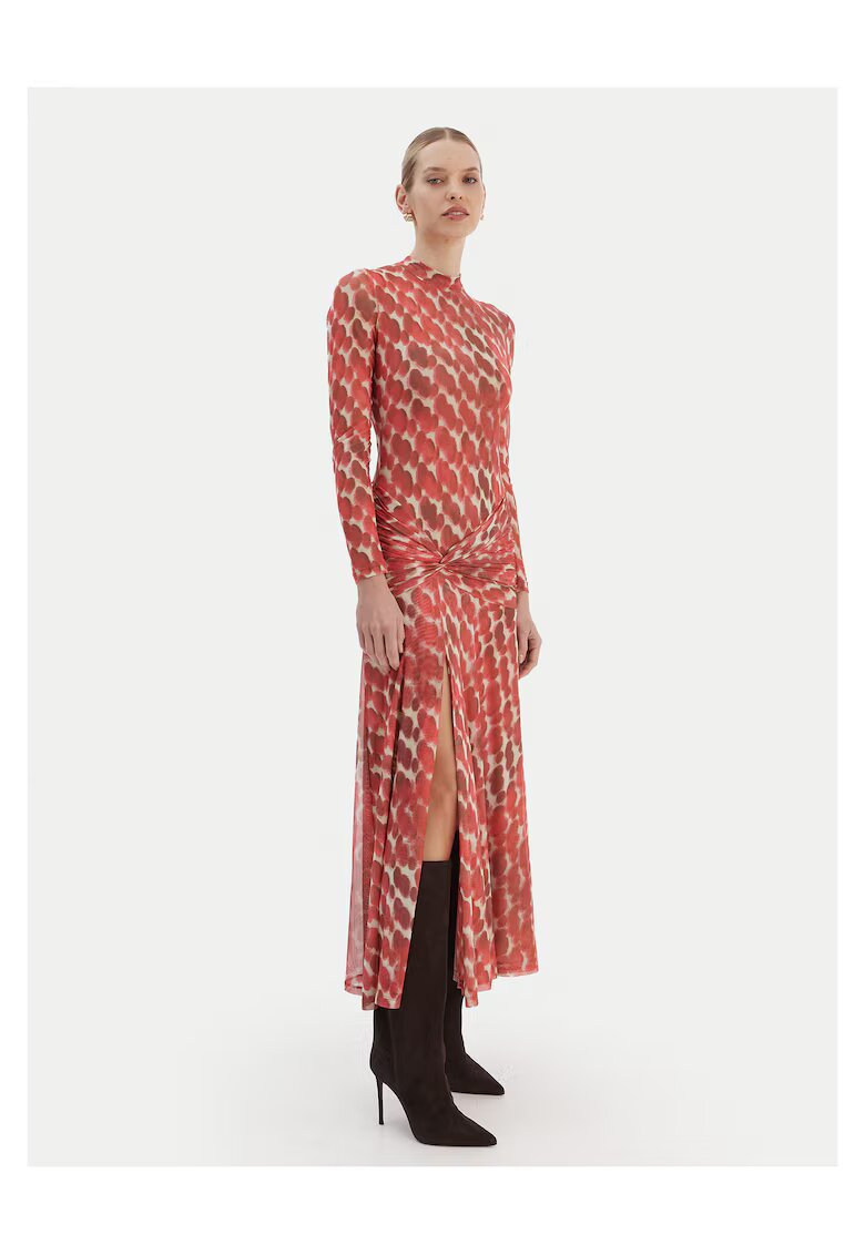 Bardot Rochie casual dama rosu - fabric elastic