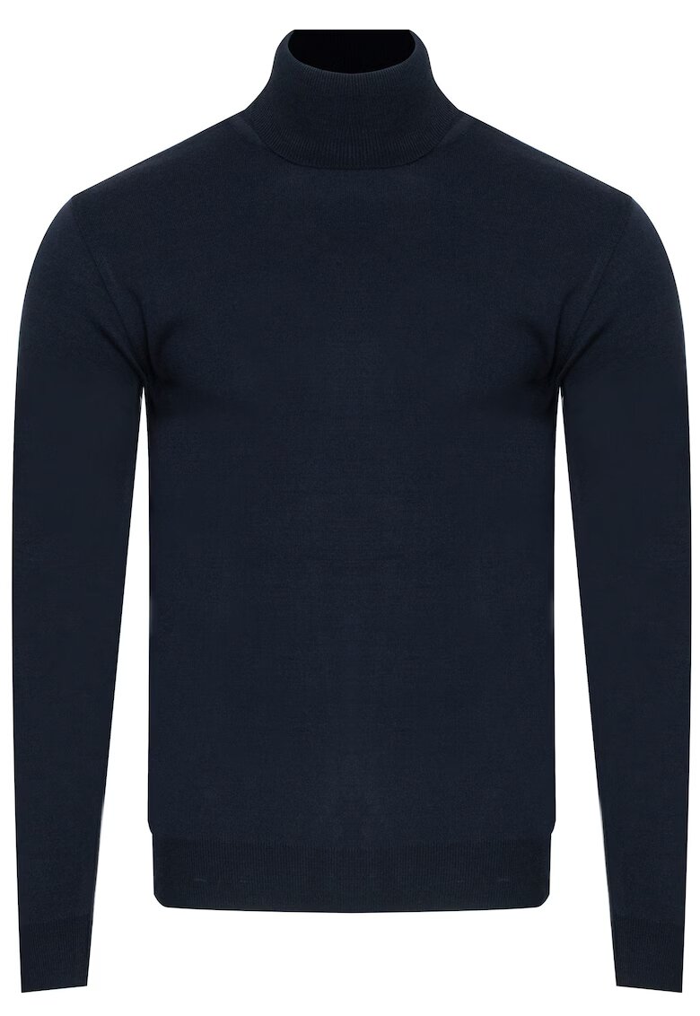 Bartex Pulover barbati - 1702 - bleumarin - lana-acril - guler rulant