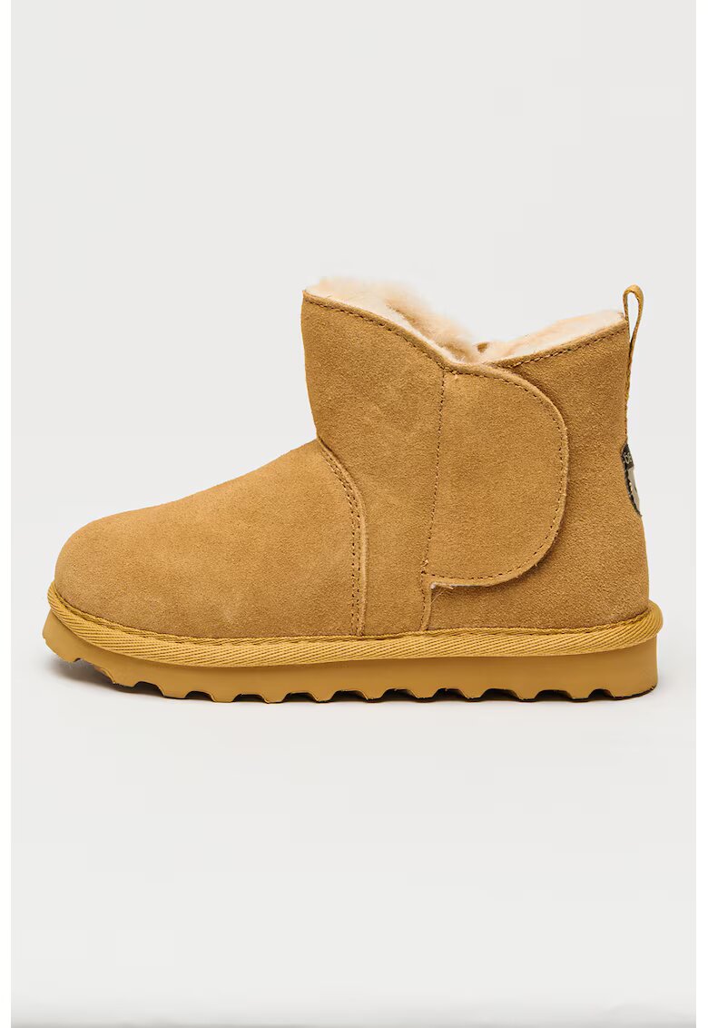 Bearpaw Ghete din piele intoarsa cu captuseala din amestec de lana Ruthie - Maro nisip