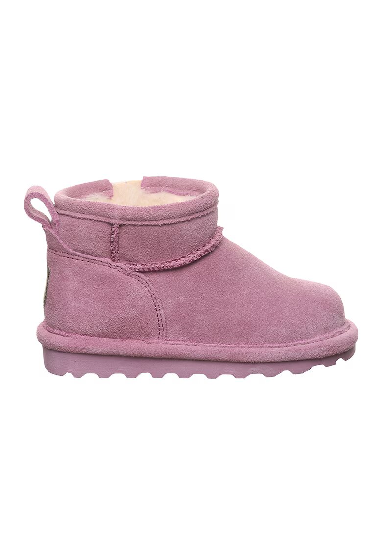 Bearpaw Ghete din piele intoarsa fara inchidere cu captuseala din amestec de lana - Roz fandango