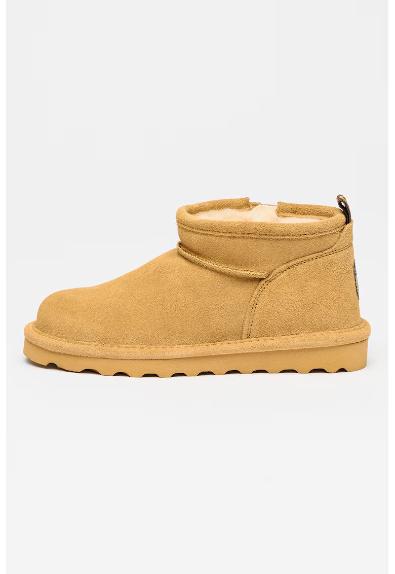 Bearpaw Ghete pull-on de piele intoarsa Super Shorty Deco - Maro camel deschis