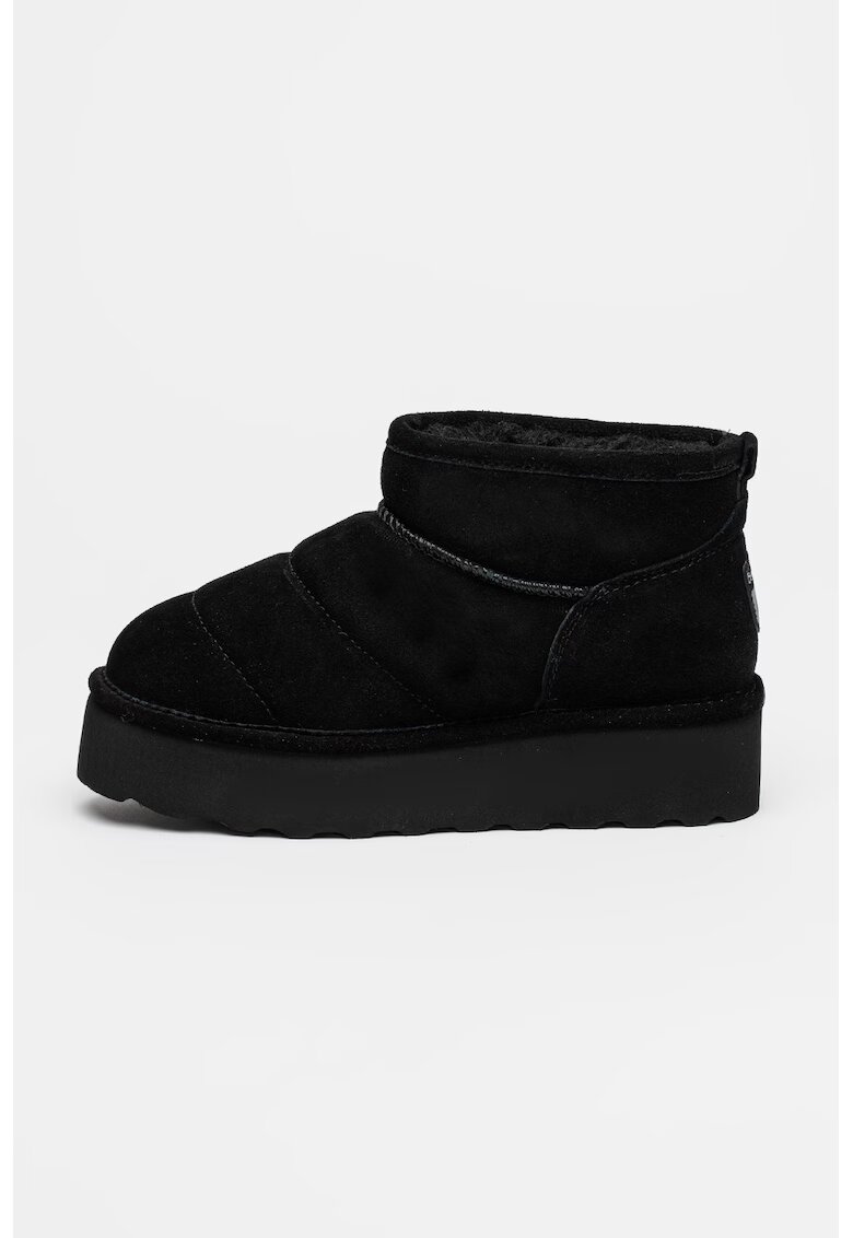 Bearpaw Ghete pull-on din piele intoarsa - Negru