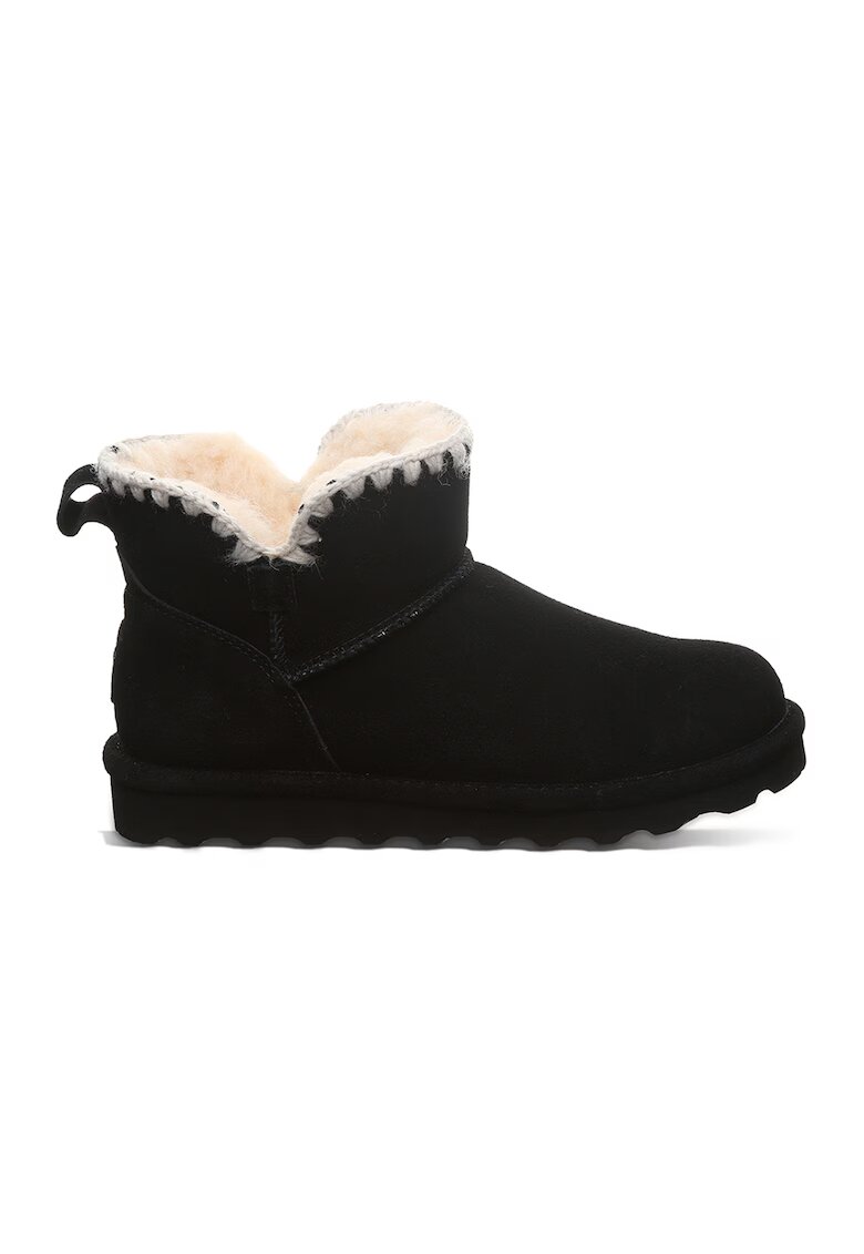 Bearpaw Ghete slip-on flatform de piele intoarsa - Negru