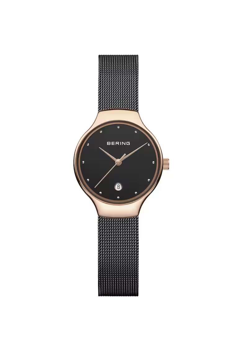 Bering Ceas dama Classic - Inox - 26 mm - Negru/Auriu rose