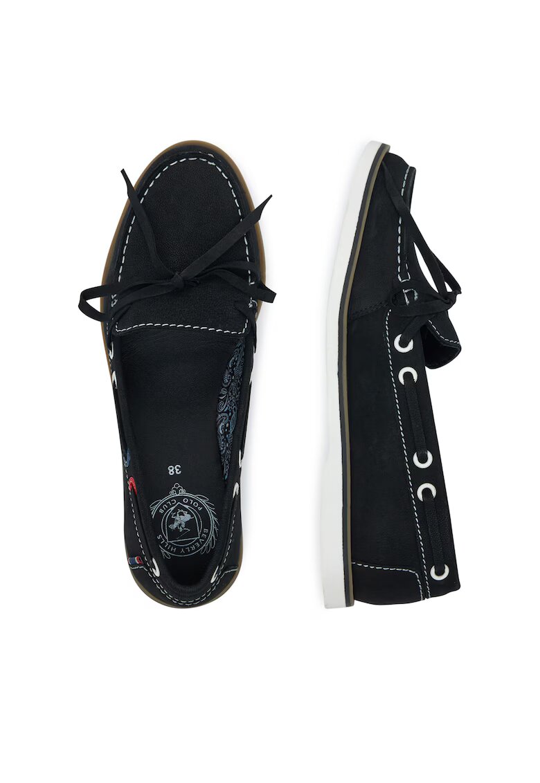 Beverly Hills Polo Club Mocasini dama - piele naturala - negru