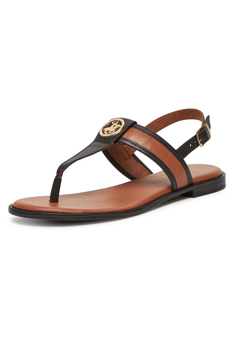 Beverly Hills Polo Club Sandale dama - piele naturala - maro