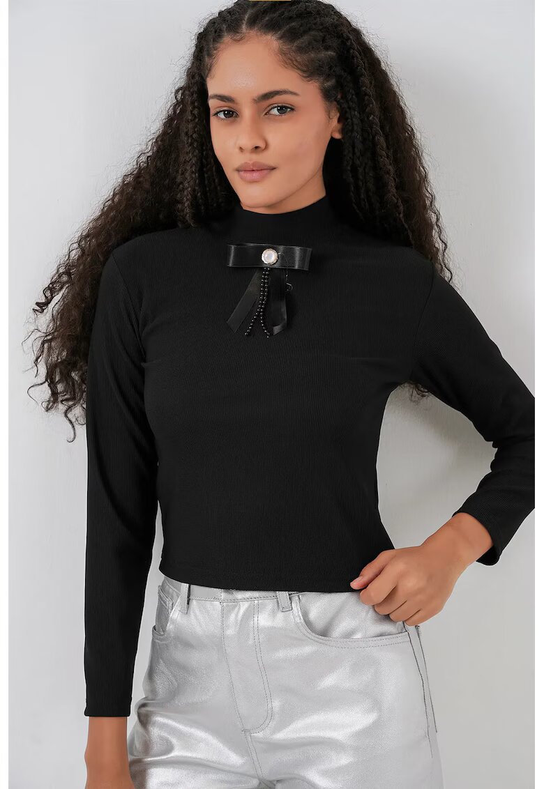 Big Dart Bluza dama - HiCCUP - mulata - maneca lunga - negru - tricot