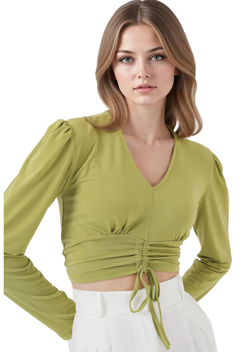 Big Dart Bluza scurt dama - HiCCUP - Poliester/Elastan - Verde